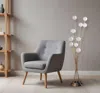 Hivvago 46" Gold 11 Led Novelty Floor Lamp With White In Gray