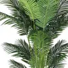 Hivvago 46" Green Palm Artificial Tree In A Black Pot In Green