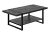 Hivvago 47" Black Coffee Table With Shelf In Gray
