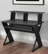 Hivvago 47" Black Wood And Metal Computer Desk In Black