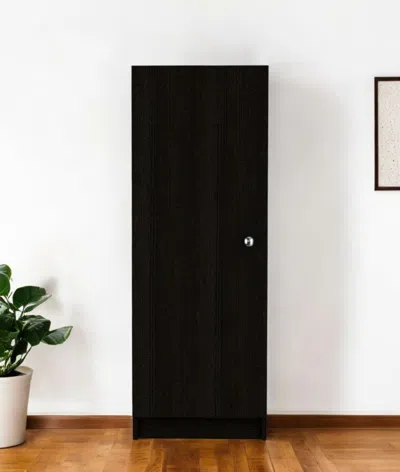 Hivvago 47" Black Wood Pantry Or Storage Closet