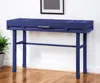 Hivvago 47" Blue Iron And Wood Vanity Table In Blue