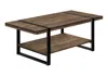 Hivvago 47" Brown And Black Wood Coffee Table With Shelf In Brown