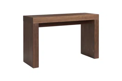 Hivvago 47" Brown Wood Block Console Table