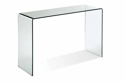 Hivvago 47" Clear Glass Block Console Table In Transparent