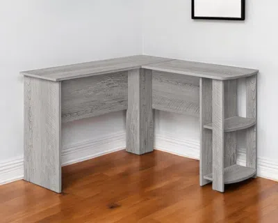 Hivvago 47" Gray Wood Corner Computer Desk