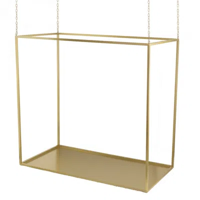 Hivvago 47 Inch Plant Stand With 4 Adjustable Chains, Floating Effect, Iron, Gold