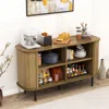 Hivvago 47 Inch Sideboard Buffet Cabinet With Adjustable Shelves For Kitchen Dining Room Living Room Entrywa