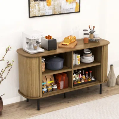 Hivvago 47 Inch Sideboard Buffet Cabinet With Adjustable Shelves For Kitchen Dining Room Living Room Entrywa