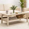 Hivvago 47 Inches Accent Rectangular Coffee Table For Living Room-natural