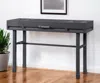 Hivvago 47" Metal Iron And Wood Vanity Table In Black