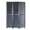 Hivvago 47 X 67 Black Wood Screen In Gray
