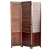 Hivvago 47" X 67" Brown Wood Screen In Brown