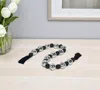 Hivvago 48" Black And Silver Bling Bling Beads Decorative Tassel In Black