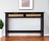 Hivvago 48" Black Console Table And Drawers In Black