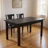 Hivvago 48" Black Solid Wood Dining Table In Black