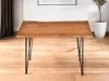 Hivvago 48" Brown And Black Solid Wood And Iron Dining Table In Brown