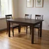 Hivvago 48" Dark Brown Solid Wood Dining Table In Brown