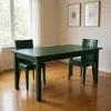 Hivvago 48" Dark Green Solid Wood Dining Table In Green