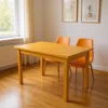 Hivvago 48" Goldenrod Solid Wood Dining Table In Yellow