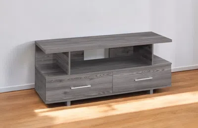 Hivvago 48" Gray Open Shelving Entertainment Center