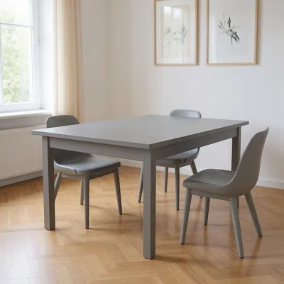 Hivvago 48" Gray Solid Wood Dining Table