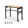 Hivvago 48 Inch Adjustable Work Bench With Power Outlets In Black