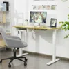 Hivvago 48-inch Electric Standing Adjustable Desk With Control Panel And Usb Port-natural