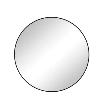 Hivvago 48-inch Oversized Round Metal Framed Mirror - Black