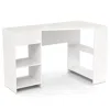 Hivvago 48 Inches L Shaped Corner Executive Computer Desk With Drawer-white