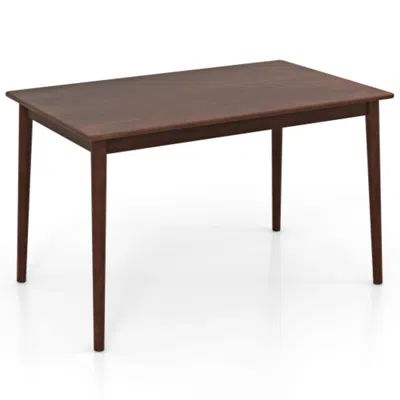 Hivvago 48 Inches Wooden Dining Table For 4 People-brown