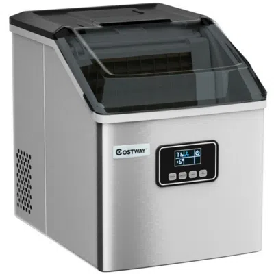 Hivvago 48 Lbs Stainless Self-clean Ice Maker With Lcd Display In Metallic