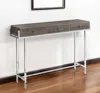 Hivvago 48" Taupe And Silver Console Table And Drawers In Multi