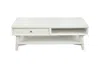 Hivvago 48" White Solid And Manufactured Wood Coffee Table With Drawer In White