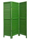 Hivvago 48" X 67" Green Wood Shutter Screen In Green