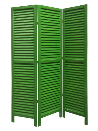 Hivvago 48" X 67" Green Wood Shutter Screen
