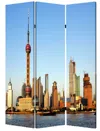 Hivvago 48" X 72" Multi Color Wood Canvas China Screen In Multi