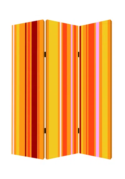 Hivvago 48 X 72 Multi Color Wood Canvas Deep Saffron Screen