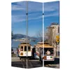 Hivvago 48" X 72" Multi Color Wood Canvas San Francisco Screen In Multi