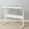 Hivvago 48x24 Inch Tempered Glass Standing Desk With Drawer - White