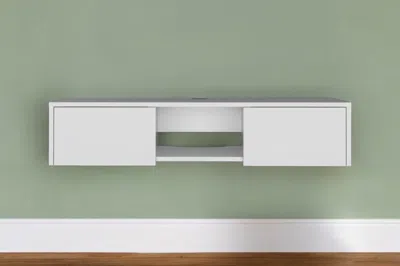Hivvago 49" White Floating Mount Tv Stand