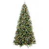 Hivvago 9ft Christmas Tree With 750 Warm White Led Lights 3750 Snow-tipped Pe+pvc Branches In Green
