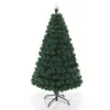 Hivvago 5/6/7 Feet Multicolor Artificial Christmas Tree With Led Light And Metal Stand-7 Feet