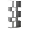 Hivvago 5 Cubes Ladder Shelf Corner Bookshelf Display Rack Bookcase-gray