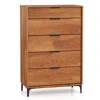 Hivvago 5-drawer Dresser With Interlock System For Bedroom Living Room-cherry