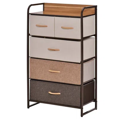 Hivvago 5-drawer Fabric Storage Dresser With Steel Frame