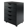 Hivvago 5-drawer Mobile Cabinet Black