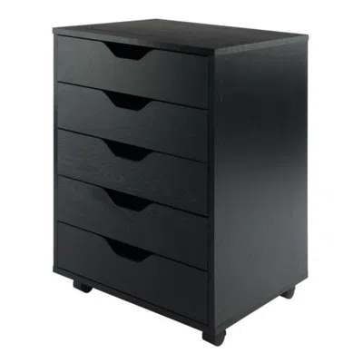 Hivvago 5-drawer Mobile Cabinet Black