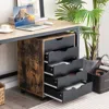 Hivvago 5 Drawer Mobile Lateral Filing Storage Home Office Floor Cabinet With Wheels-rustic Brown