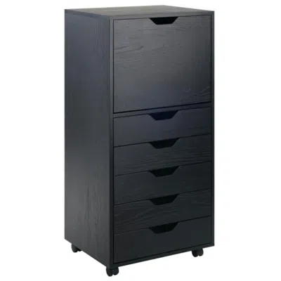 Hivvago 5-drawer Storage Mobile Cabinet Black